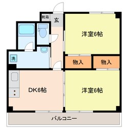 高知橋駅 徒歩5分 2階の物件間取画像